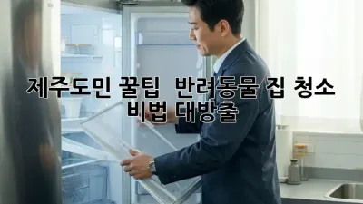 제주도민 꿀팁! 🐶🐱 반려동물 집 청소 비법 대방출 ✨