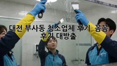 대전 부사동 청소업체 후기 ✨ 꼼꼼 후기 대방출!